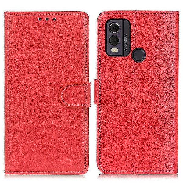 För Nokia C22 Litchi Textur Läder Plånbok Telefonfodral Flip Ställ Stöttåligt Skydd Multicolor Style B