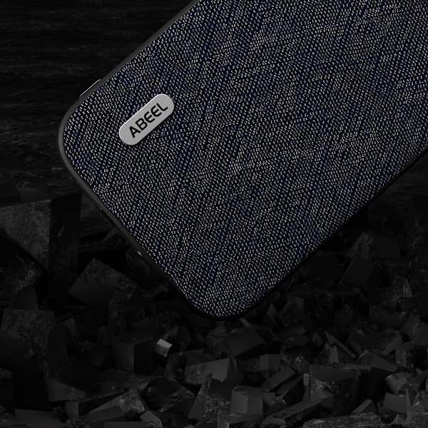IPhone 15 Pro:lle Naudanvuota Nahka + PC + TPU Kuori Ristikkäiskuvio Liukumaton Puhelinkotelo Blue