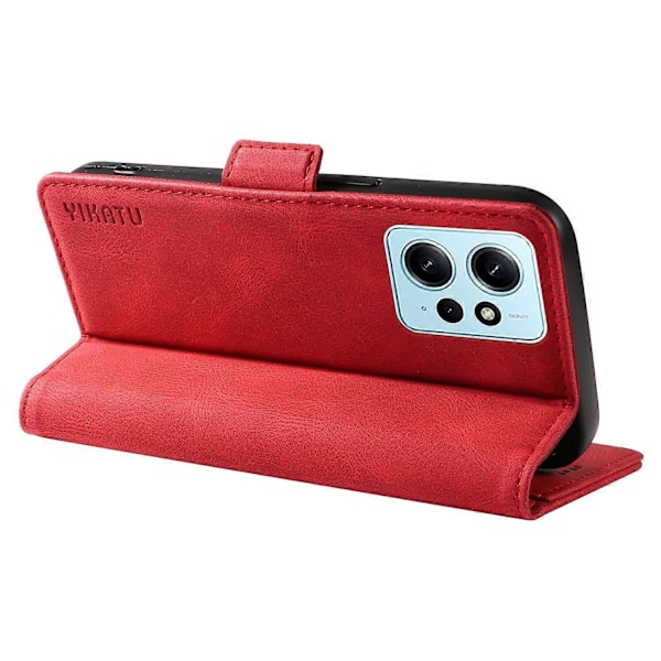 YIKATU YK-005 Til Xiaomi Redmi Note 12 4G Hud-berørings Telefon Cover PU Læder Wallet Stand Shell Multicolor Style H