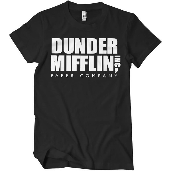 Dunder Mifflin Inc. Logo T-shirt herr - vuxen, 3xl Black L