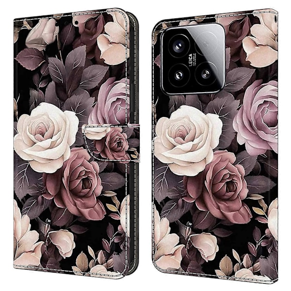 Xiaomi 15 -kotelo PU-nahkainen lompakkokotelo jalustalla Multicolor Rose