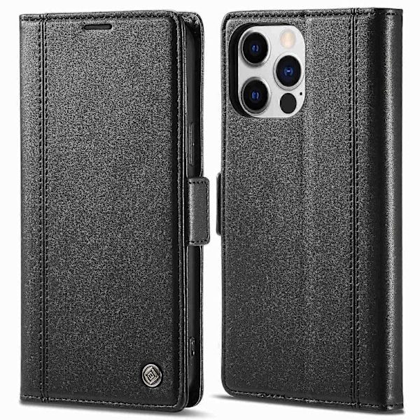 LC.IMEEKE iPhone 14 Pro 6.1 tuuman PU-nahkakansi Jalustalla Lompakko Kaksinkertaiset Magneettilukot Puhelinkotelo