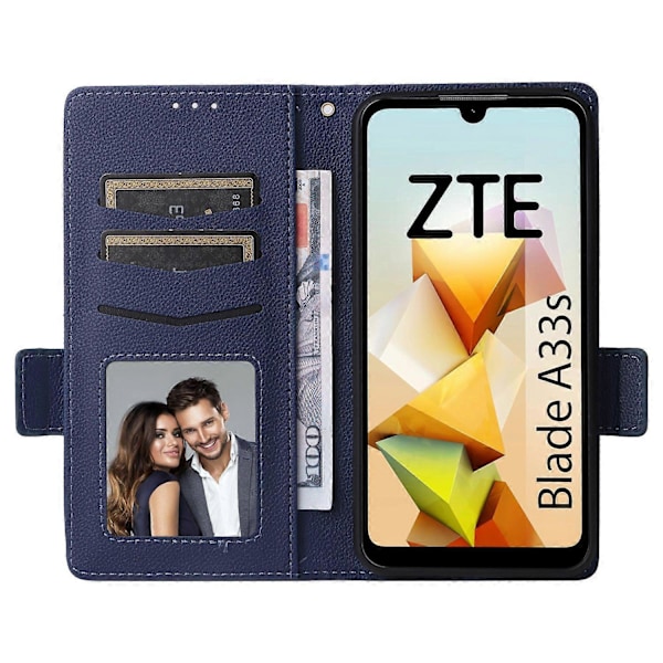 För ZTE Blade A33S Fodral Magnetlås Läder Telefonskal med Rem Multicolor Style D