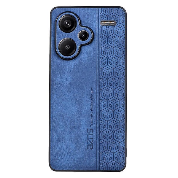 Præget PU læder + TPU mobiltelefon cover beskyttelsesetui til Xiaomi Redmi Note 13 Pro+ Blue