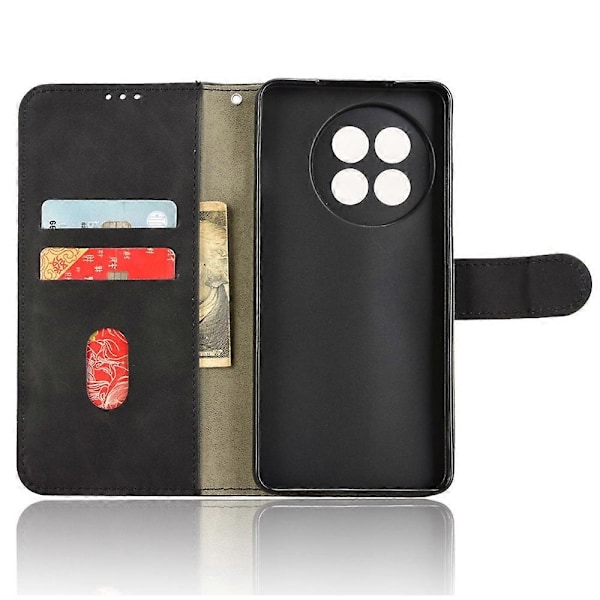 Læder Etui til OnePlus 13R 5G/Ace 5 Pro 5G Hudfølelse Anti Drop Wallet Flip Telefon Cover Multicolor Black