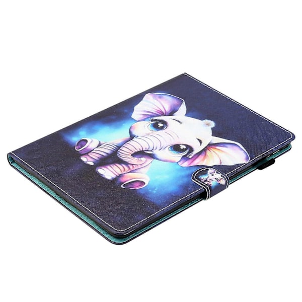 Stødsikkert PU læder flip cover til Lenovo Tab M10 HD Gen 2, anti-drop tablet shell Multicolor Elephant