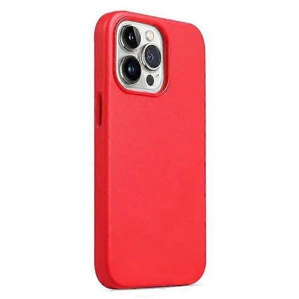 Anti-ridse Telefoncover til iPhone 15 Plus PU+PC Beskyttelsesetui Kompatibelt med MagSafe Oplader Multicolor Style E