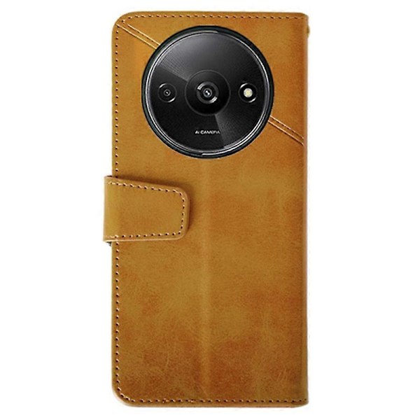 IDEWEI Fodral för Xiaomi Redmi A3 4G/Poco C61 4G Kalvtextur Plånbok PU Läder Flip Telefonfodral Multicolor Style C