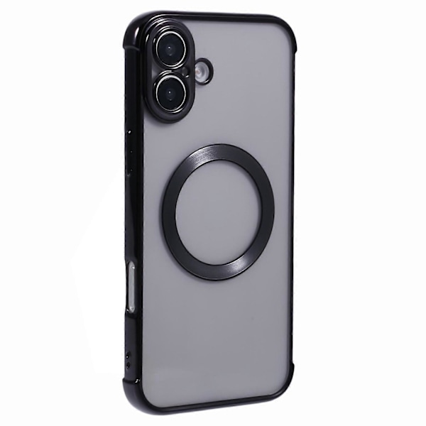 For iPhone 16 Deksel Kompatibelt med MagSafe Elektroplettering TPU Klar Telefon Deksel Multicolor Style C