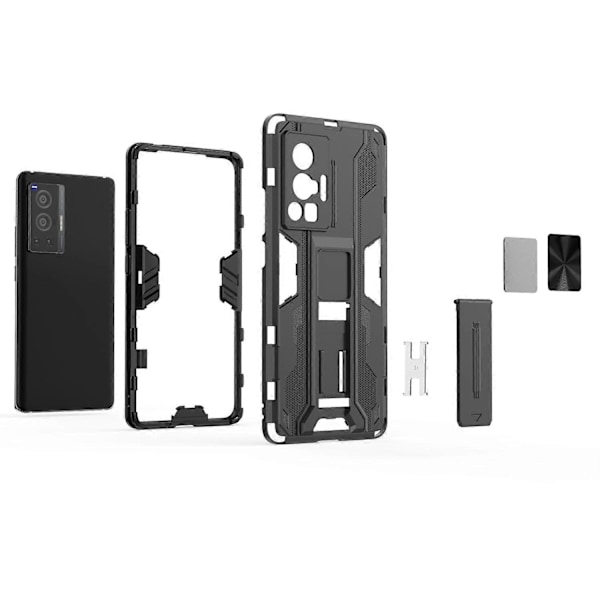 Vertikalt og Horisontalt Støtte Hard PC + Myk TPU Dobbelt Lag Beskyttelse Telefondeksel for vivo X70