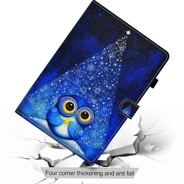 Samsung Galaxy Tab A9+ PU-nahkakotelo, kuvioitu, älykäs tablettisuojus kynätelineellä Multicolor Style R