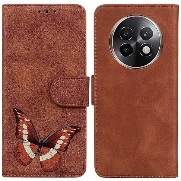 Stativfodral i PU-läder med fjärilstryck för Realme 13+ 5G Multicolor Style B