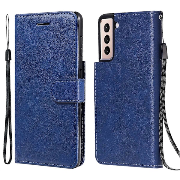 KT Leather Series-2 Lommebok Stativ Design Anti-Ripe TPU+PU Lær Telefondeksel med Praktisk Stropp Multicolor Style D