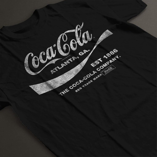 Coca Cola Drink 1886 T-shirt för män Black XL