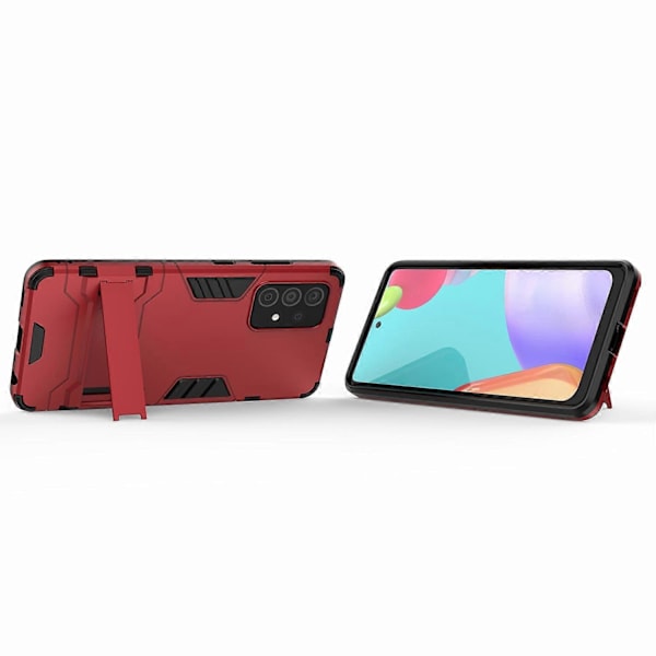 2-i-1 Stödskydd Plast+TPU Hybridskal för Samsung Galaxy A52 4G/5G/A52s 5G Multicolor Style B