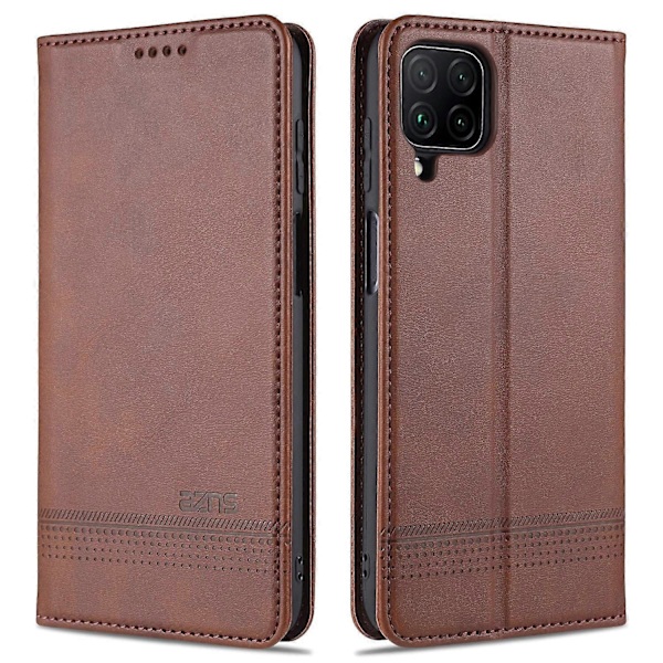 AZNS Samsung Galaxy A12:lle Automaattisesti imeytyvä nahkakuori, jalustallinen lompakkokotelo Multicolor Style F