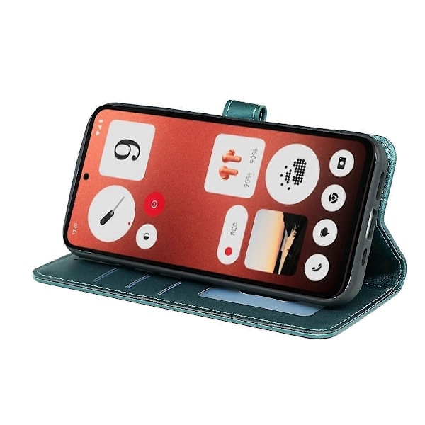 För Nothing CMF Phone 1 Plånboksfodral Mönsterpräglat Läder Flipfodral- Multicolor Green