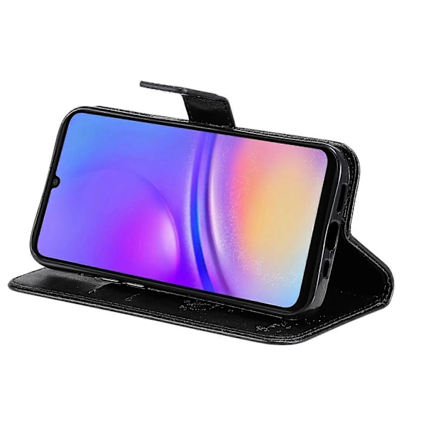 KT Imprinting Flower Series-3 til Samsung Galaxy A06 Etui Katte Træ Mønster Flip Læder Telefon Cover Multicolor Style J