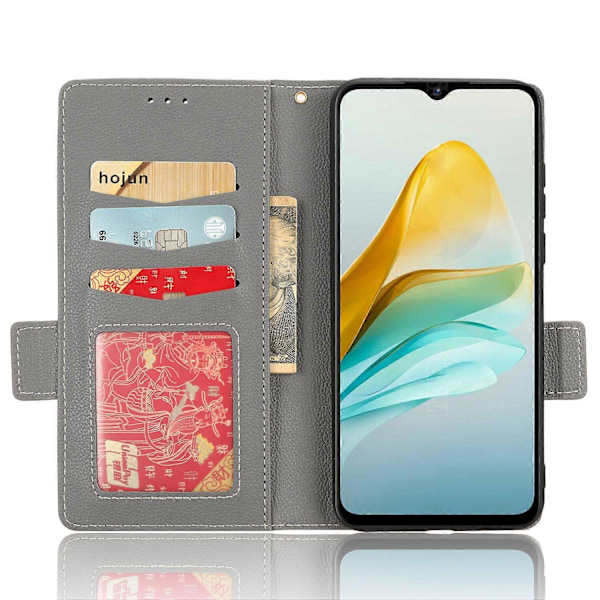 Til ZTE Blade A53/A53+ Magnetisk Lukning Telefon Etui Wallet Stand PU Læder Cover Multicolor Style D