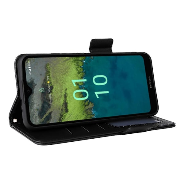 Anti-ridse telefoncover til Nokia C110 Litchi Tekstur PU Læder Wallet Stand Cover Multicolor Style B
