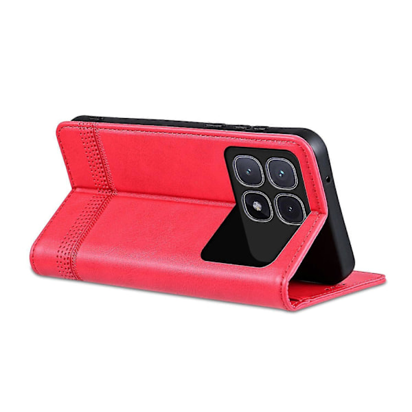 AZNS Fodral för Xiaomi Redmi K70 Ultra, Kohudstextur PU Läder Plånboksfodral - Grön Multicolor Red