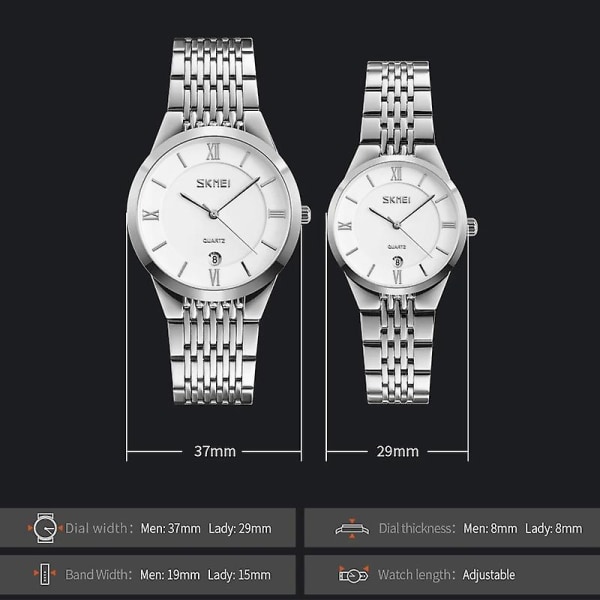 Skmei 9139 vattentät watch för män (svart silver) Not Specified