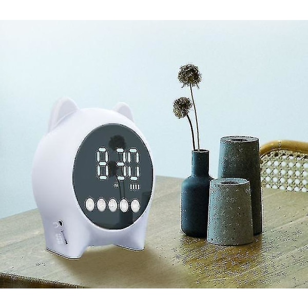 Väckarklocka Bluetooth högtalare, trådlös Bluetooth o Bärbar hemsmart väckarklocka-högtalare pink