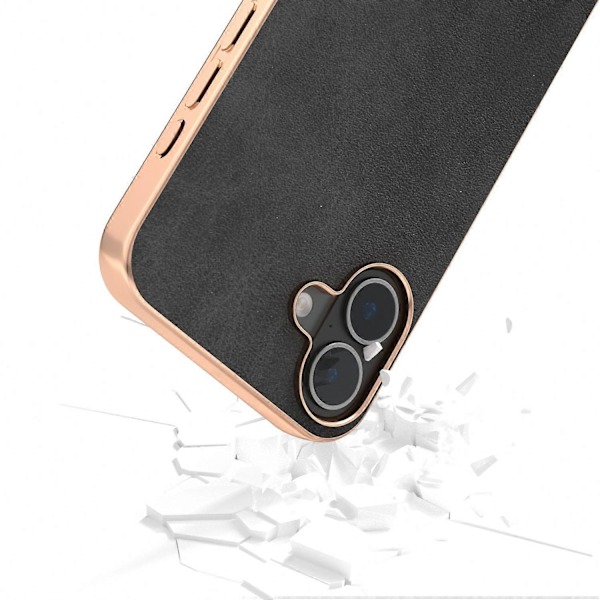 iPhone 16 Plus -kotelo, galvanointi, puhelinkuori, lehmännahkakuvio, PU+TPU-suojakotelo Multicolor Style A
