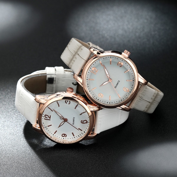 PD490 Round Two Color Dial Dammode Quartz Watch 8 Colors White