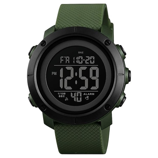 Skmei 1426 utomhus vattentät självlysande elektronisk watch Army Green