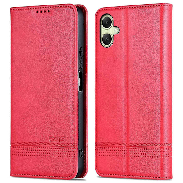 AZNS Samsung Galaxy A06 -kotelo, lehmännahkajäljitelmä PU-nahkainen lompakkokotelo - Vihreä Multicolor Red