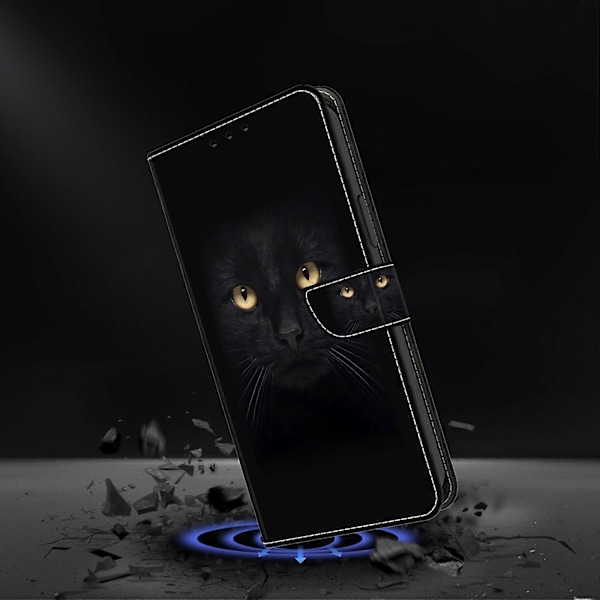 För iPhone 15 Pro Fodral 3D Mönstertryck Läder Plånboksfodral Multicolor Style J