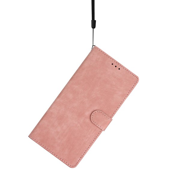 För Iphone 15 Pro cover Pu-läderplånbok Slimfit Phone case Stativ Skin-touch Shell Rose Gold