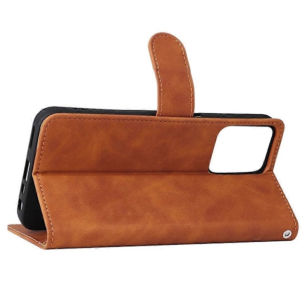 Til Realme C35 Hud-berøringsfølelse Dråbesikker PU Læder Etui Wallet Stand Telefon Cover