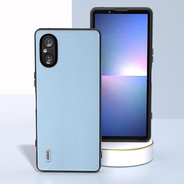 Til Sony Xperia 5 V Etui Ægte Ko Læder Belagt PC+TPU Telefon Cover Multicolor Style F