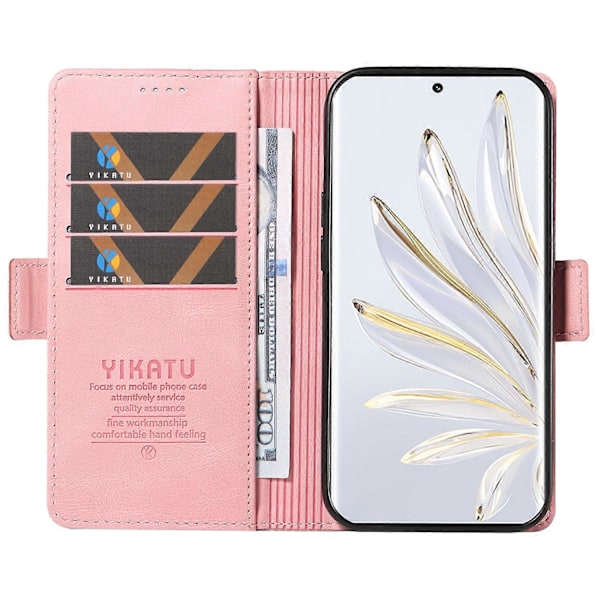 YIKATU YK-005 Honor 70 5G Lompakkokotelo Puhelimen Suojakotelo Jalustalla Ihoa myötäilevää PU-nahkaa Multicolor Style G