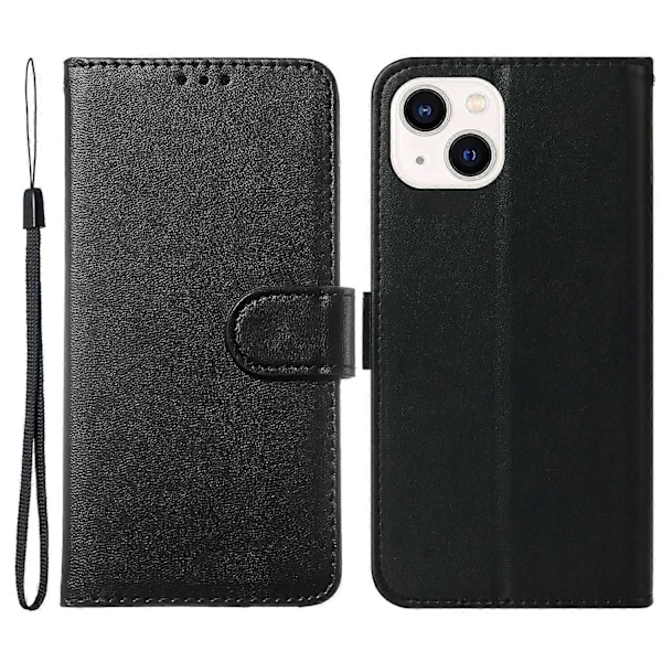 Flipfodral med Ställ för iPhone 15 Plus Enfärgat PU Läder Plånboksfodral Multicolor Style A