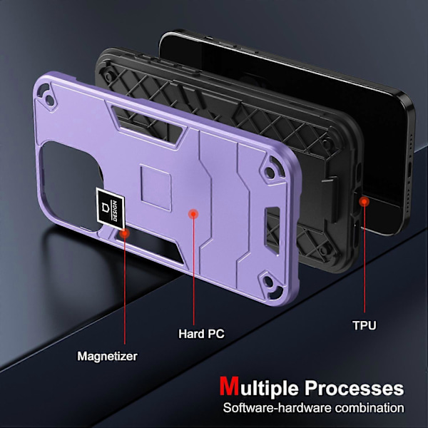 Til ZTE Blade A54 Case PC+TPU Drop-proof Beskyttende Telefon Cover Multicolor Style C