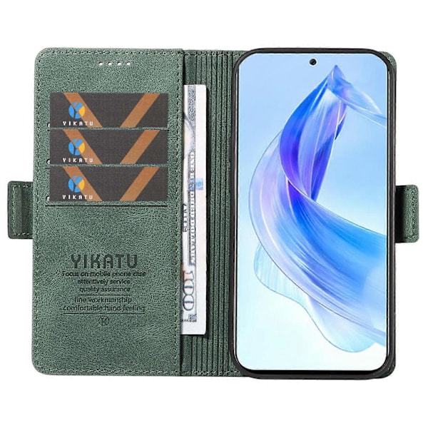 YIKATU YK-005 PU Læder Etui med Støttefod og Pung til Honor 90 Lite 5G/X50i 5G - Hudvenlig Multicolor Style D