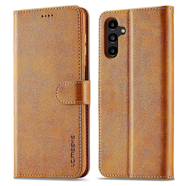 LC.IMEEKE Pung Etui til Samsung Galaxy S23 FE PU Læder Kalvetekstur Stand Flip Cover Multicolor Style D