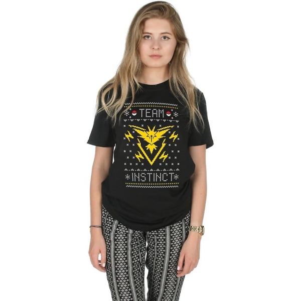 Team Instinct Christmas Ugly Xmas Go Valor T-shirt Black M