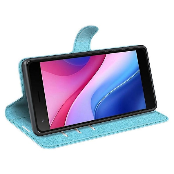 Til ZTE Blade A35 Lite Etui Litchi Tekstur Stødsikkert Læder Wallet Telefon Cover - Grøn Multicolor Blue