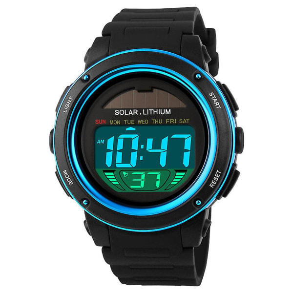 SKMEI Brand Solar Powered Digital Herr Dam Sport Military Watch 3ATM Vattentät unisex golden