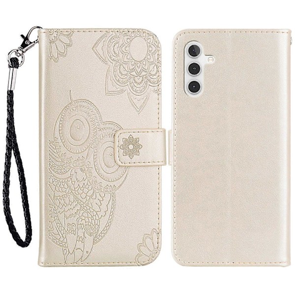 Til Samsung Galaxy S23 FE Cover Ugle Præget PU Læder Telefon Cover med Wallet Stand Multicolor Style C