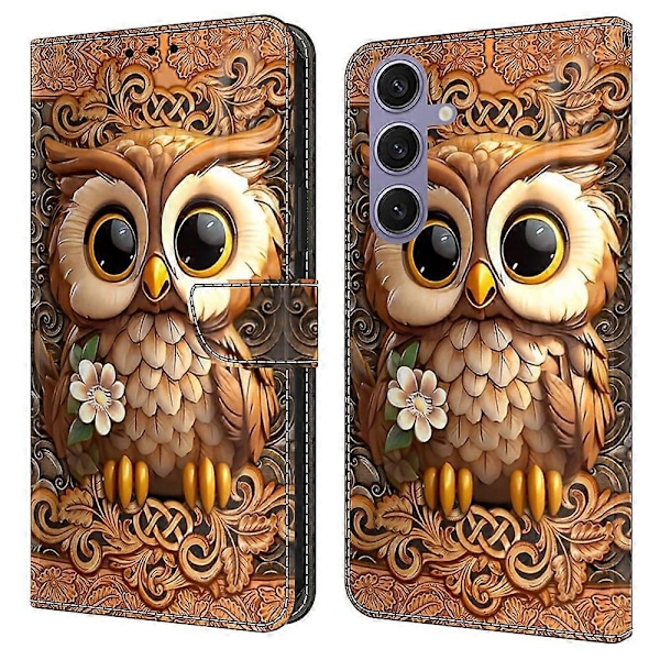Skal för Samsung Galaxy S25+ Mönstertryckt Skyddande Fodral TPU+PU Läder Flip Telefonfodral Multicolor Style I