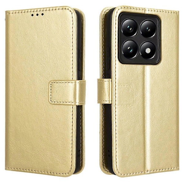Xiaomi 14T Pro -kotelo, Crazy Horse -kuvioitu PU-nahkainen puhelinlompakkokotelo Multicolor Style A