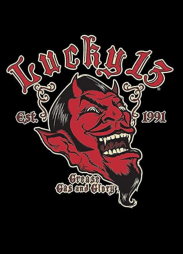 Lucky 13 Devil Grease Gas And Glory Rockabilly T-paita S