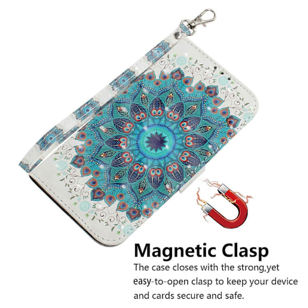 Til Samsung Galaxy A06 Etui Mønstertryk Læder Wallet Telefon Cover Multicolor Style B