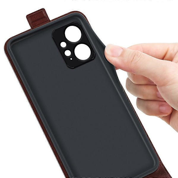 Til Xiaomi Redmi Note 12 4G Vertikal Flip Telefon Cover Kort Holder PU Læder Beskyttelses Cover Multicolor Style D