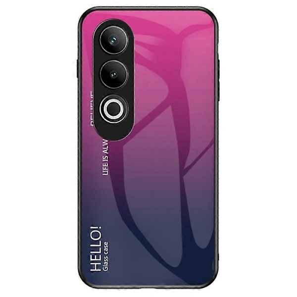 Til OnePlus Nord CE4 5G Etui Hærdet Glas Gradient Farve Telefon Cover Multicolor Style A
